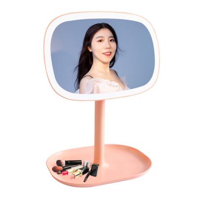 China Factory Sale Hot Lighted Touch Sensor Vanity Mirror With 10X Magnify Table LED Cosmetic Mirror With Dimmable Lights for sale