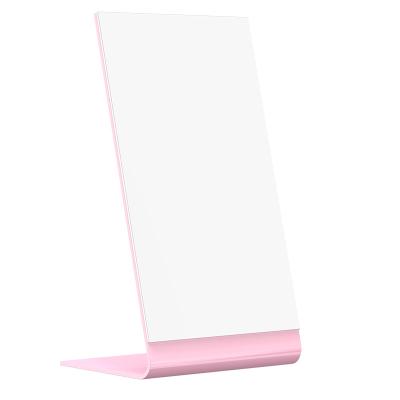 China Custom Built-in HD Dressing Table Beauty Mirror Makeup Cosmetic Tool Acrylic Single Desk Square Large Vanity Mirror for Home for sale