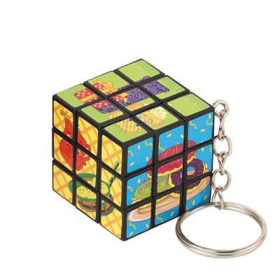 China Mini Keyring Puzzle Cube Key Chain Educational Smart Key Chain for sale