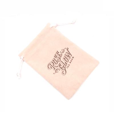 China Wholesale Customized Recyclable High End Velvet Drawstring Bags Pouch Jewelery Pink Gift Jewelry Bag With Ribbon for sale