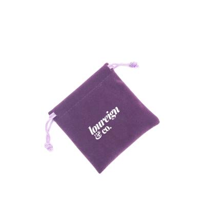 China Recyclable Customize Velvet Pouches For Jewelry Bag Velvet Logo Suede Gift Bags for sale