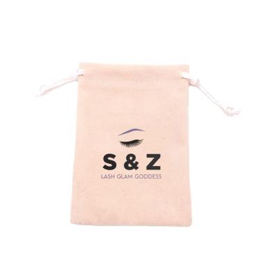 China Recyclable Wholesale Custom Velvet Jewelry Drawstring Bag Velvet Gift Jewelry Bag With Logo for sale