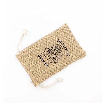 China Wholesale Recyclable Plain Hessian Jute Logo Printing Jute Drawstring Bag Jute Bag Logo Jute Beach Bags for sale