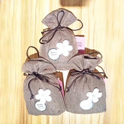 China Wholesale Natural Hemp Drawstring Bags Burlap Gift Drawstring Pouch Jute Bags Package With String for sale