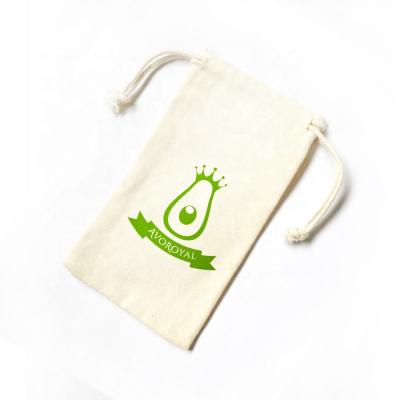 China Recyclable Cheap Custom Logo Printed Size Eco Cotton Canvas Coin Pouch Chiffon Recycled Drawstring Bag for sale