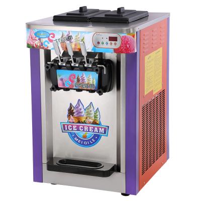 China Snack Plant 22-25 L/H Large Capacity Soft Serve Ice Cream Machine for sale