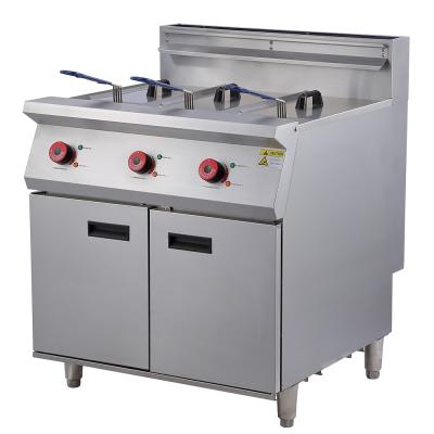 China Meat 3 Tanks 3 Baskets 60L Oil Deep Fryer for sale