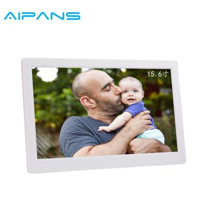 China Clock 15.6 inch IPS wide viewing angle digital photo frame shelf advertising tv lcd displays with USB C for sale