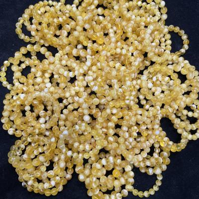 China DIY Jewelry Making 10-14+mm Gold White Beads & Amber Beads Baltic Amber Gemstone Muslim Prayer Beads Tasbih for sale