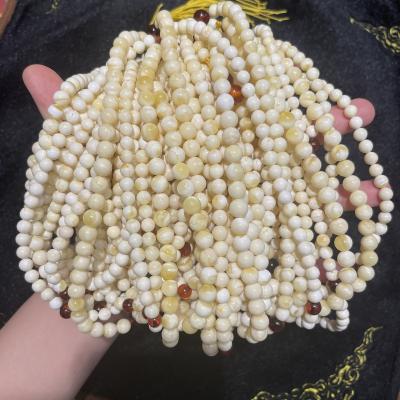 China DIY Jewelry Making Factory Wholesale Amber Beads 6-7+mm Natural Baltic Amber High Quality White Amber Tiger Skin and Muslim Prayer Beads for sale