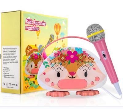 China Children Singing Toy Educational Musical Instrument Kids Musical Microphone Player Karaoke Cartoon Toys Usb Ktv Karaoke Machine for sale