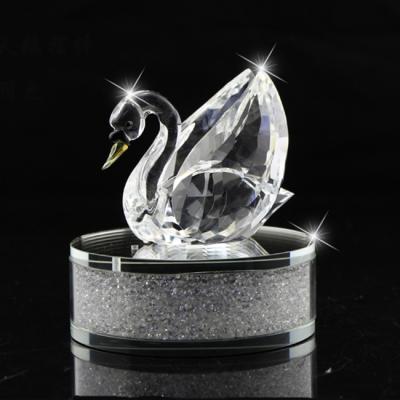 China Wedding Gifts For Guests Factory Direct Selling Crystal Perfume Bottle Shining Swan Car Perfume Seat For Decoration for sale