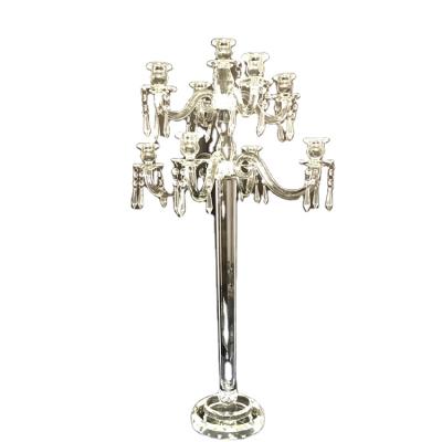 China Weddings factory supply new design wedding decoration table lamp crystal candelabra candle holder for sale