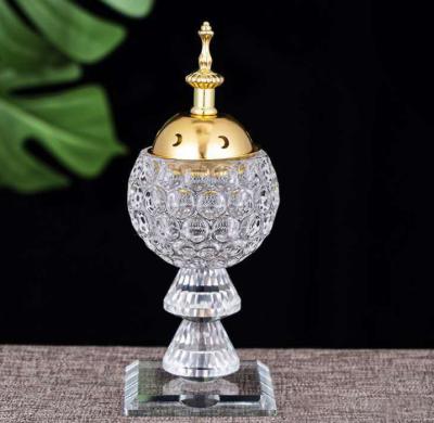 China India Wholesale Cheap Price Home Decorative Fragrance Luxurious Crystal Glass Incense Oil Burner for sale