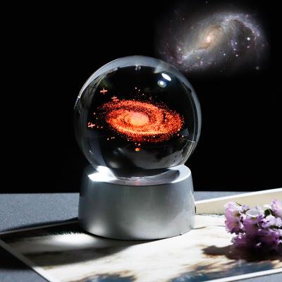 China Wholesale Laser Crystal Ball With Base Religious Crystal Ball Large Gemstone 3d Planet Spheres from Europe for sale