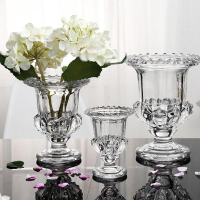 China Modern Modern Style K9 Crystal Vase Transparent Tall Crystal Wedding Decoration Home Vases for sale