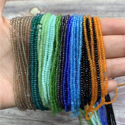 China Shiny And Bright Glass Crystal Beads For Jewelry Making From China Crystal Glass Beads In Bulk Wholesale Rondelle for sale