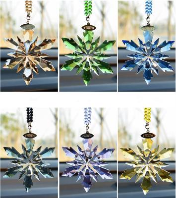 China Christmas Tree/Car Hanging Decoration/Hanging Gift Hot Selling Car Mirror Chains Christmas Tree Ornament Weeding Snowflake Crystal Glass Hanging Gift Wedding Gifts for sale