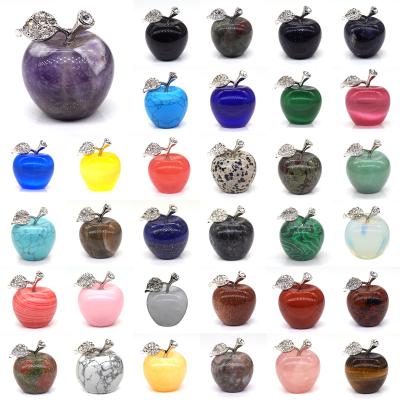 China Christmas Decoration Gifts/Wedding Gifts/Home Decoration Crystal Apple Crystal Christmas Gifts Wholesale 30mm Statue Apple Souvenir Gift/Business Gift for sale