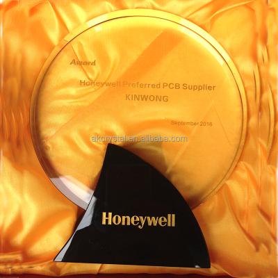 China 2017 China fashion round shape k9 good quality crystal award trophy for excellent employee or team for sale