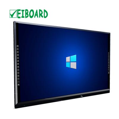 China Ten Touch Multi-touch Display Interactive Whiteboard 65 75 86 Inch LED Panel For Classroom for sale