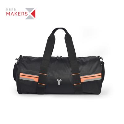 China Popular Leisure Large Capacity 38L Outdoor Activity Travel Zipper Black Duffel Bag en venta