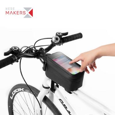 China Durable Black Color Professional Bike GPS Convenience Bag For Bicycle Frame Mobile Phone Bags en venta