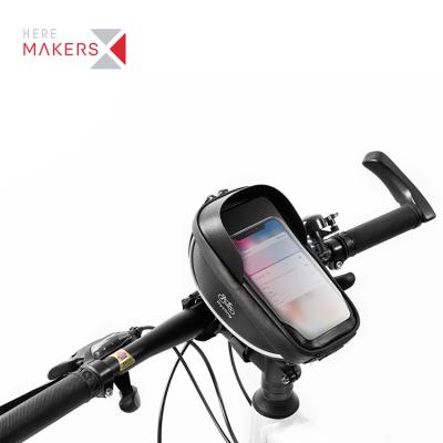 China Durable New Product PVC Window Touch Screen Phone Bicycle Handlebar Bag Bike GPS Bag en venta