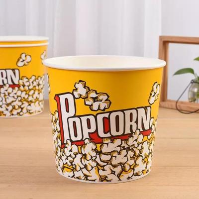 China Disposable Custom Printed 85oz Popcorn Cup Popcorn Paper Bucket Eco-friendly Biodegradable Biodegradable for sale