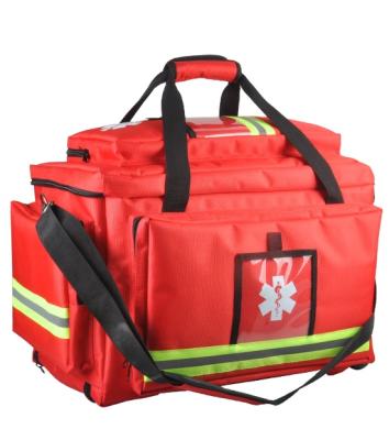 China 1680D Waterproof Flame Retardant Supper Capacity Empty Firefighter Gear Bag With Trolley for sale