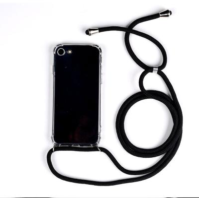 China Factory Wholesale Phone Strap Cell Phone Case With Lanyard Transparent Phone Cover Crossbody Case For iPhone 12 pro max for sale