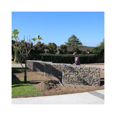 China Anti-Corrosion Welded Mesh Basket Decorative Gardens Box PVC Coated Gabions Basket Stone Fence Retaining Wall Cage Blocks for sale