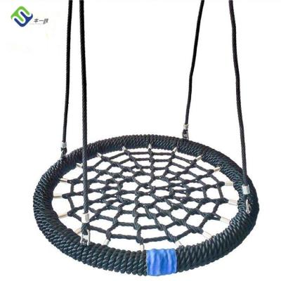 China Outdoor Round Adjustable Garden Rope Patio Children Kids Swing 100cm Net Swing for sale