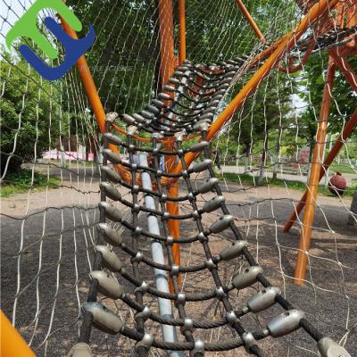 China Kids Outdoor Adventure Anti-UV Integrated Outdoor Playground Exercising Climbing Rope Net For Kids for sale