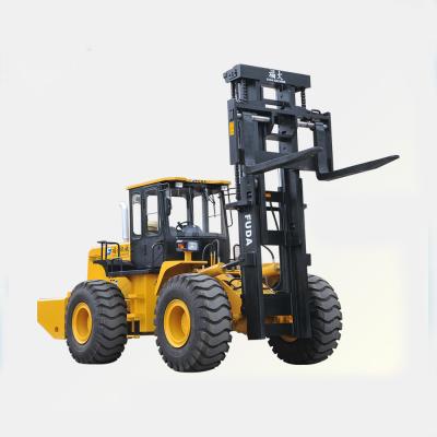 China Factory FUDA 15 ton 4wd forklifts 4 all terrain wheel drive all terrain forklift for sale