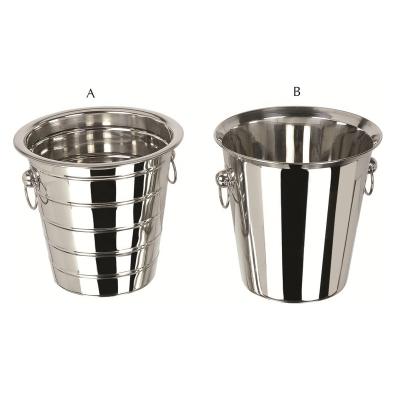 China Sustainable Silver Stainless Steel Wine Champagne Bucket Fridge for sale