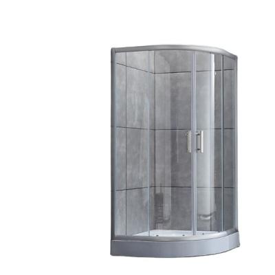 China Round Ceramic Tray Control Sliding Frameless Glass Door For Multifunction Shower Room for sale