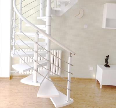 China Curved Stairway Stainless Steel Guardrail with Vertical Rod Handrail and Tube Balustrade for sale