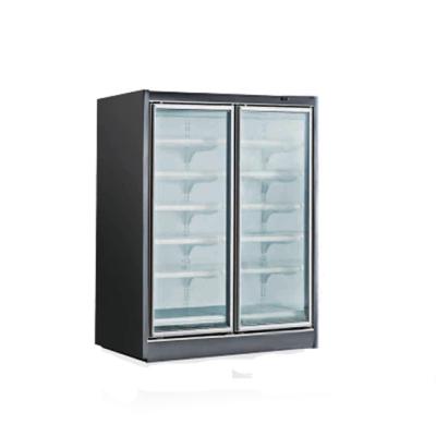 China Wholesale Cheap Single-temperature Two Tall Frost Free Swing 2 Door Glass Door Soft Drink Display Commercial Fridge for sale