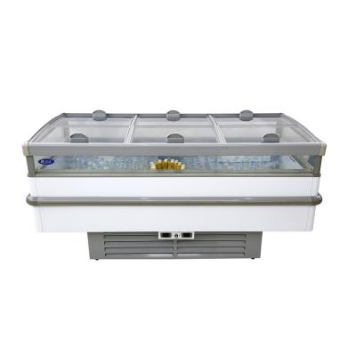 China High Quality Freezer Island Aht Island Ice Cream Display Seafood Frozen Food Outlet Double-temperature Factory Refrigerated Display Cabinet ZX0.4D for sale