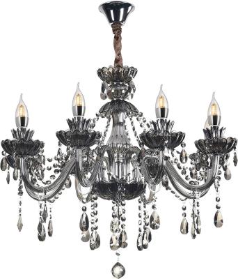 China Modern Chandelier for Ceiling Crystal Pendant Lighting Fixture Smoky Crystal Gray Chandelier for Living Room Bedroom Dining Room for sale