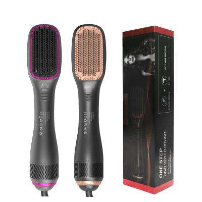 China Ionic 3 in 1 Hair Dryer Brush Blow Styler Hot Air Comb One Step Hair Dryer and Volumizer for sale