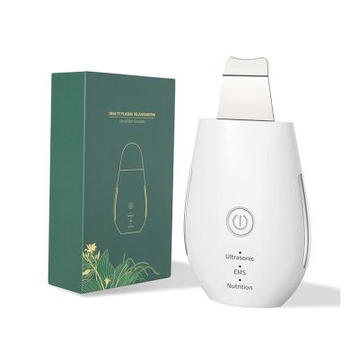 China EMS ION High Frequency Rechargeable Professional Rechargeable Sonic Face Scrubber Device DEEP CLEANSING Ultrasonic Facial Skin for sale