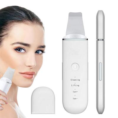 China Portable Deep Clean Facial Beauty Machine Manual DEEP CLEANSING Ultrasonic Skin Scrubber Facial Peeling Spatula for sale