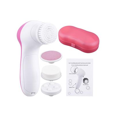 China Exfoliators 4 in 1 Brush Multifunction Electric Facial Face Brush Cleaning Pink Brush Electric for sale