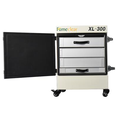 China Building Material Shops For Laser Marking Cutting Engraving Clear Fume Extractor Air Purification System Fume AC 110-220V 3 Layers 400m3/h 425*315*700mm for sale