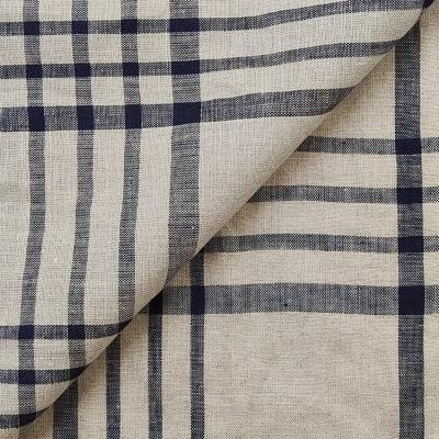 China Check Design Breathable Classic Yarn Dyed Sheer Linen For Garments And Home Textile Fashion Factory Direct 172 Gsm Customizable for sale