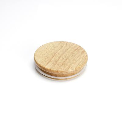 China Multi-Color Wood Round Bottle Cap Non-Refillable Custom Logo Candle Jar Jar Lids for sale