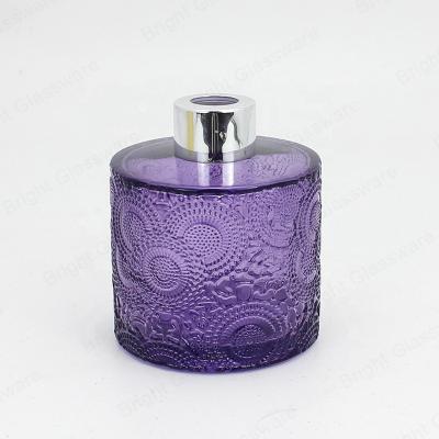 China 100ml Fashionable Luxury Aromatherapy Reed Diffuse Purple Glass Bottle for Bulk Reed for sale