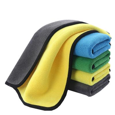 China Multi-Use Microfiber Towels 2-Sided Super Absorbent Thick Drying Towel Set Large Set For Spotless Car Dusting Cleaning Drying Cloth for sale